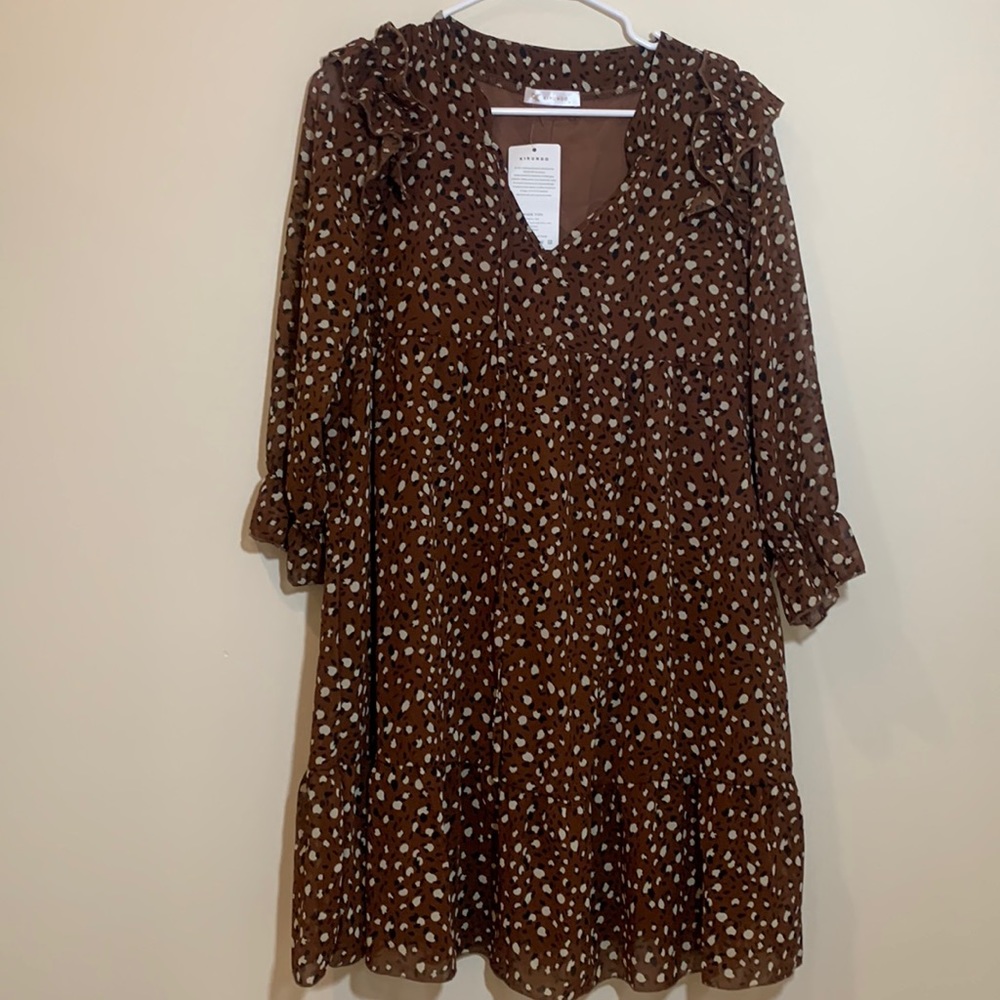 Kirundo Midi Dress Women’s Size Medium Geometric‎ Print, Lightweight Easy Care